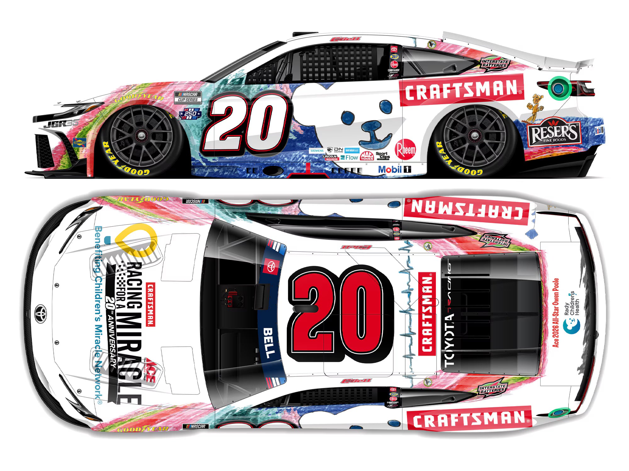 (Preorder) CHRISTOPHER BELL 2026 CRAFTSMAN RACING FOR A MIRACLE 1:64 ARC DIECAST