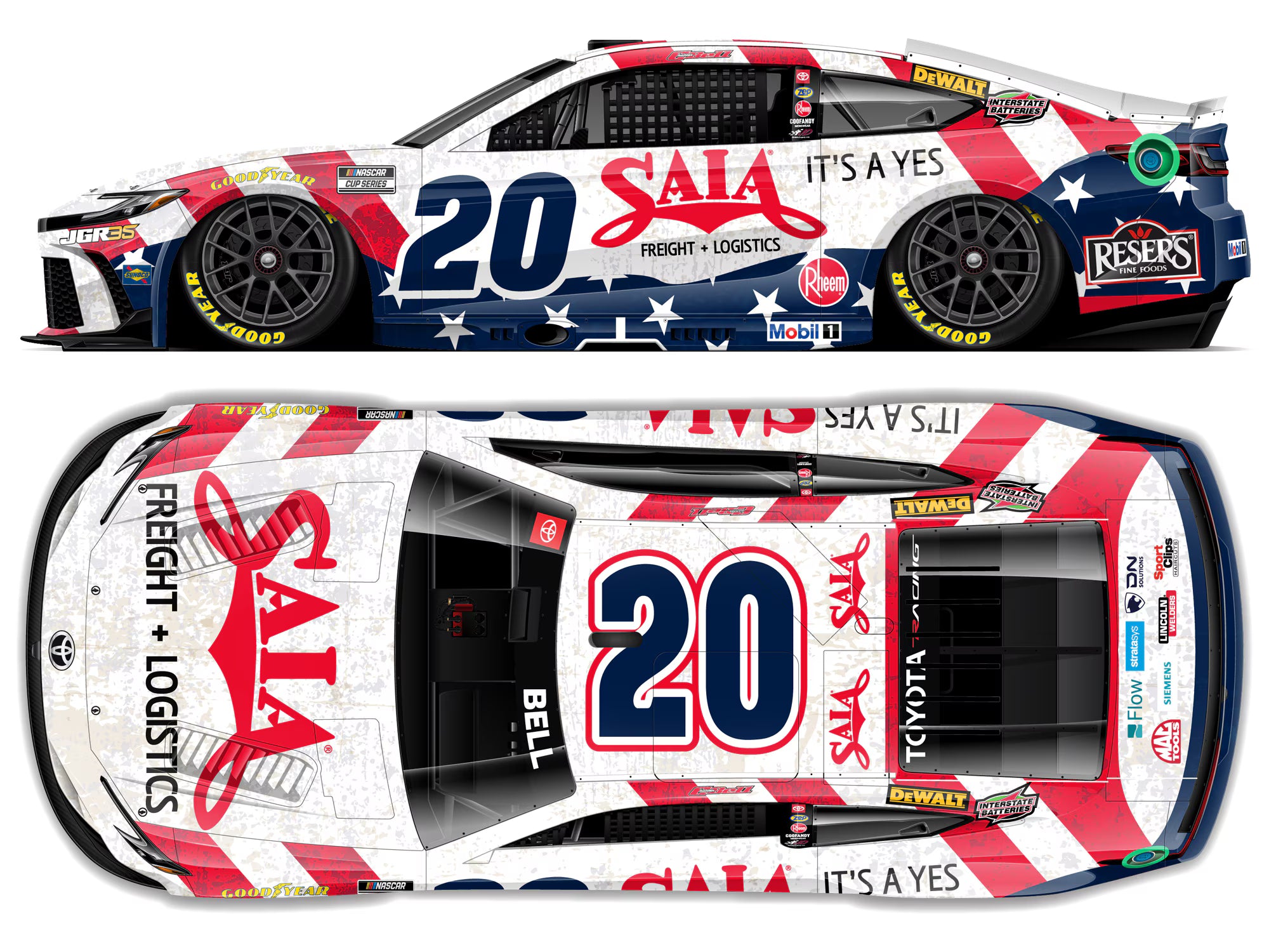 (Preorder) Christopher Bell 2026 Saia LTL Patriotic 1:24 - Elite