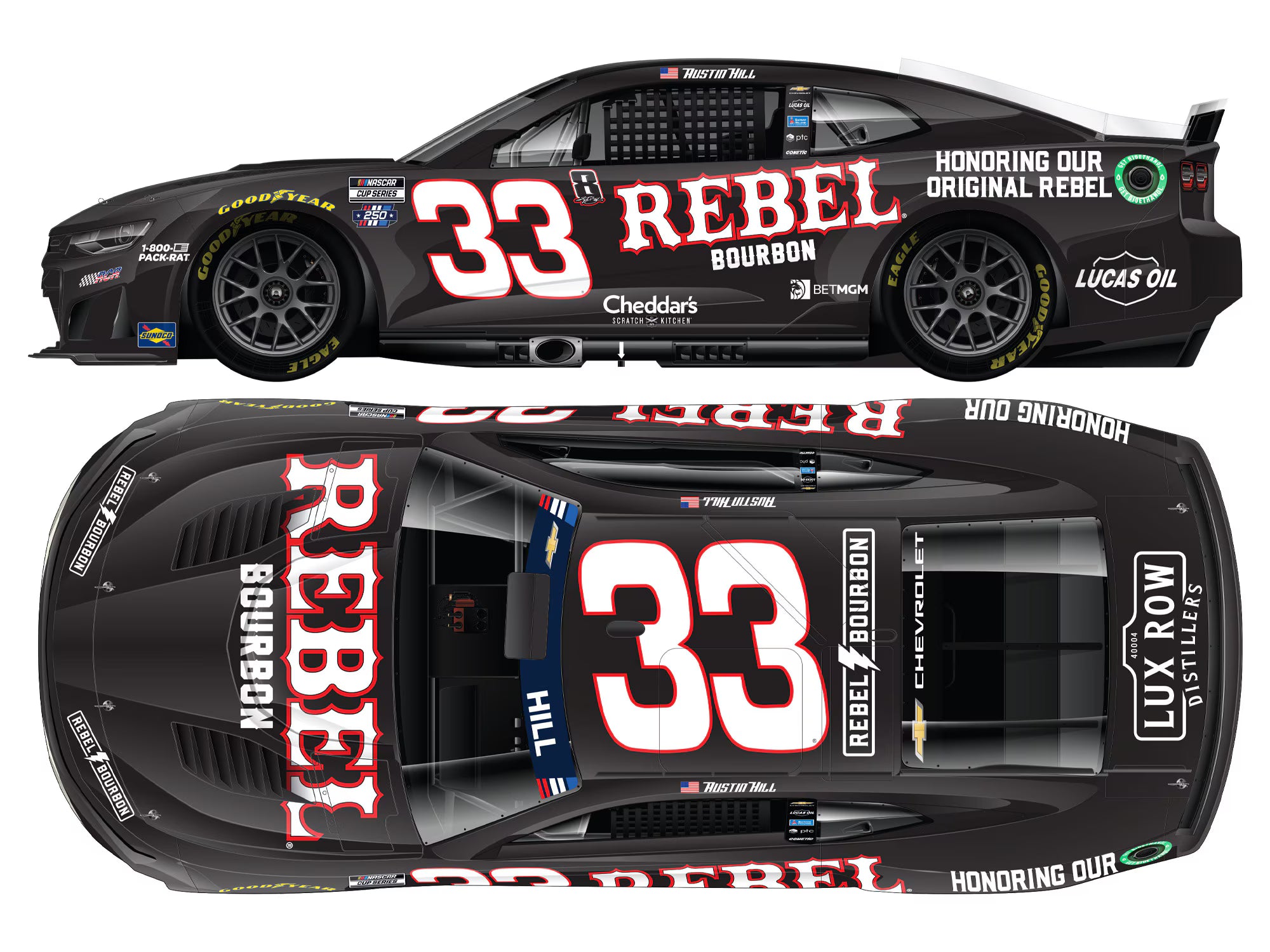 (Preorder) Austin Hill 2026 Rebel Bourbon Tribute to KB 1:24 - Color Chrome