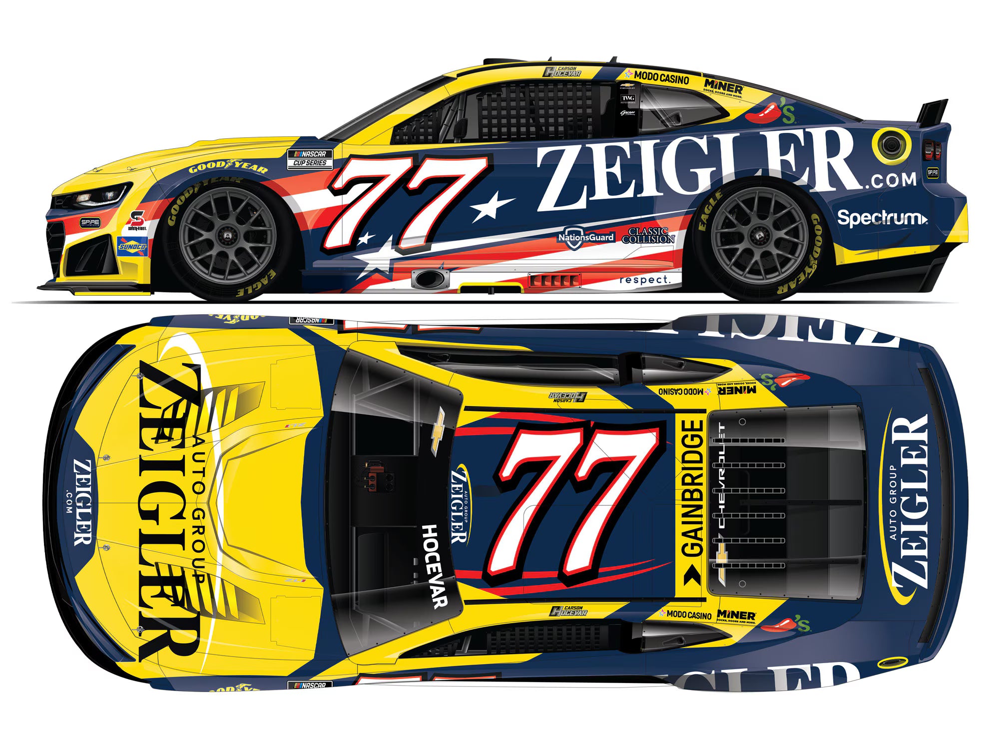 (Preorder) Carson Hocevar 2026 Zeigler Patriotic 1:64