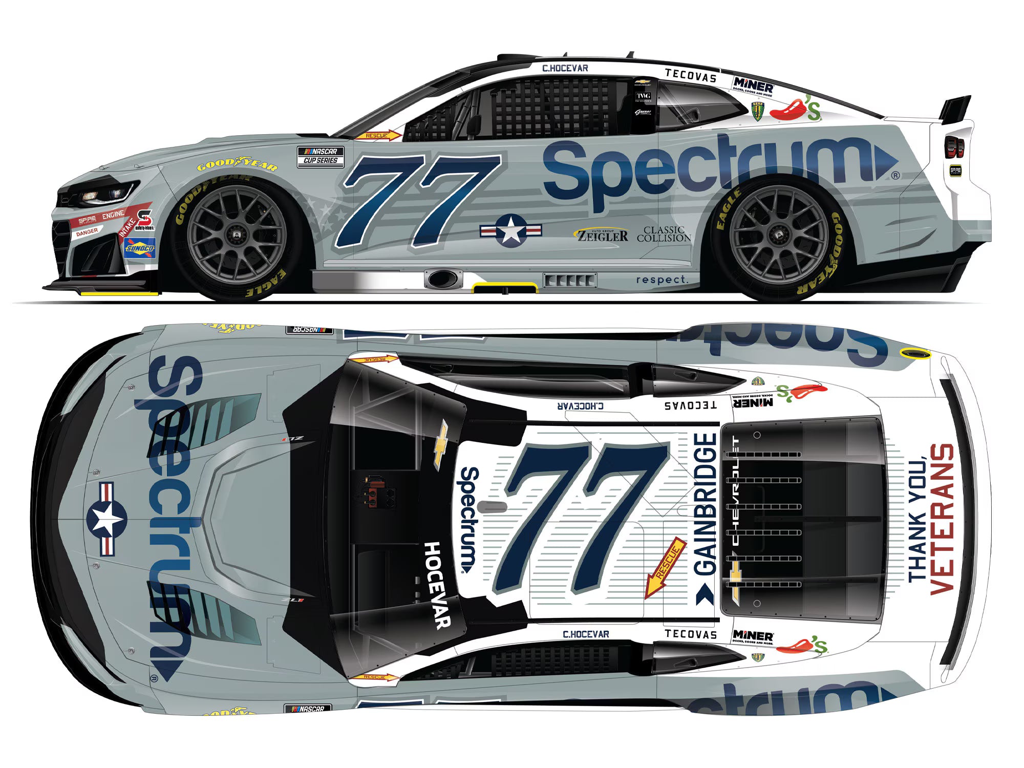 (Preorder) Carson Hocevar 2026 Spectrum Patriotic 1:64