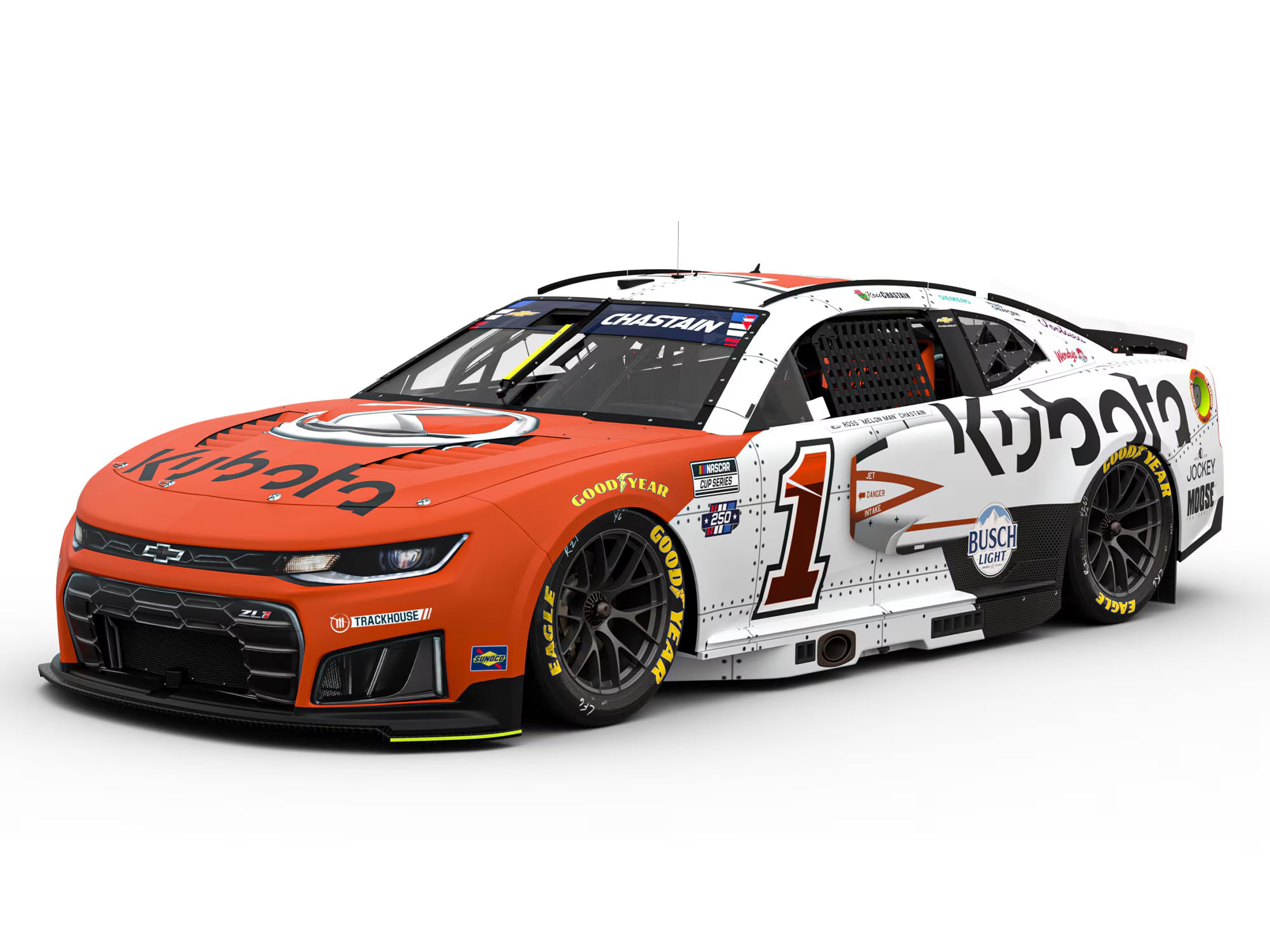(Preorder) ROSS CHASTAIN 2026 KUBOTA VETERANS HONOR 1:24 COLOR CHROME ARC DIECAST