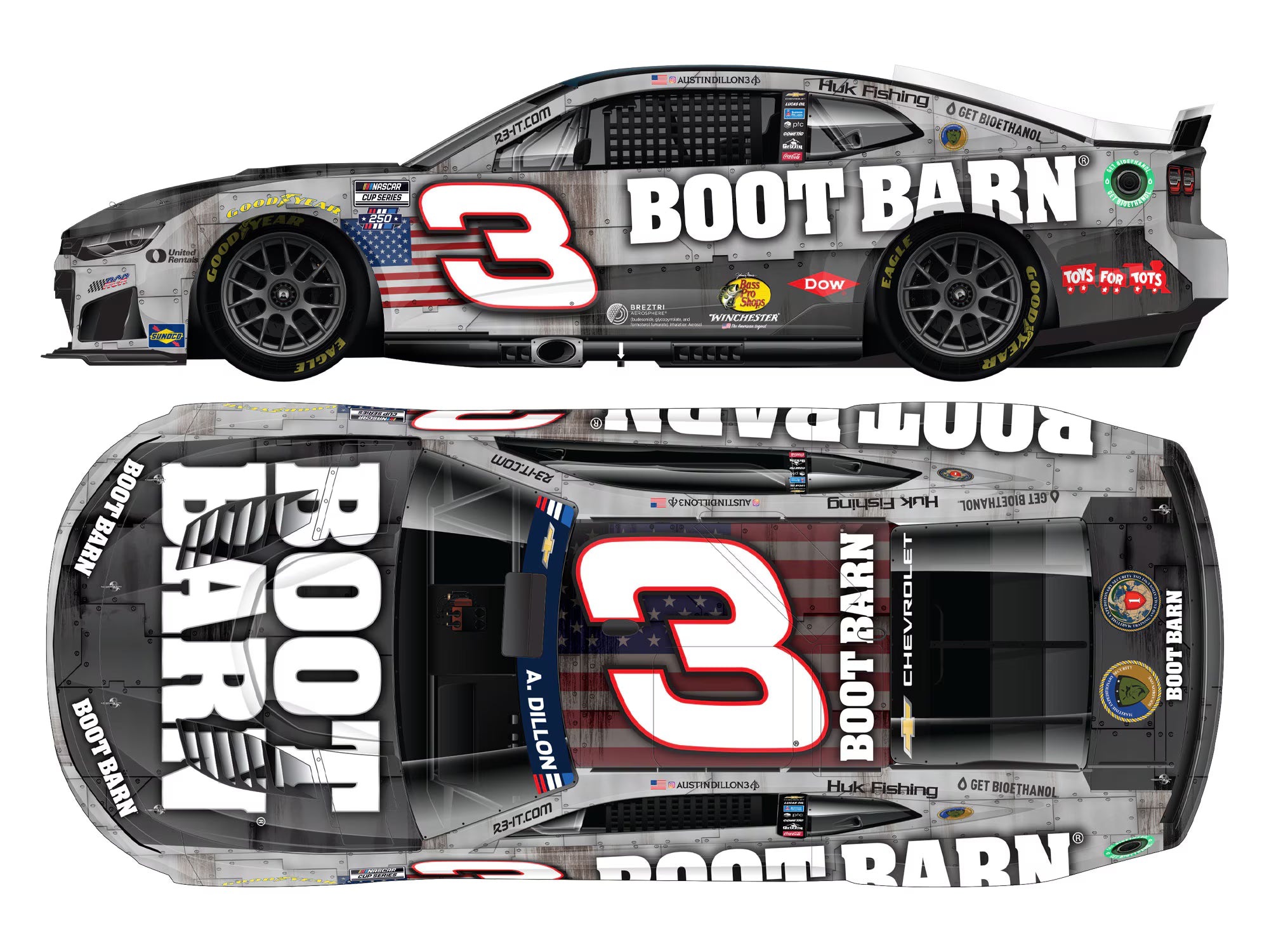 (Preorder) Austin Dillon 2026 Boot Barn Patriotic 1:64