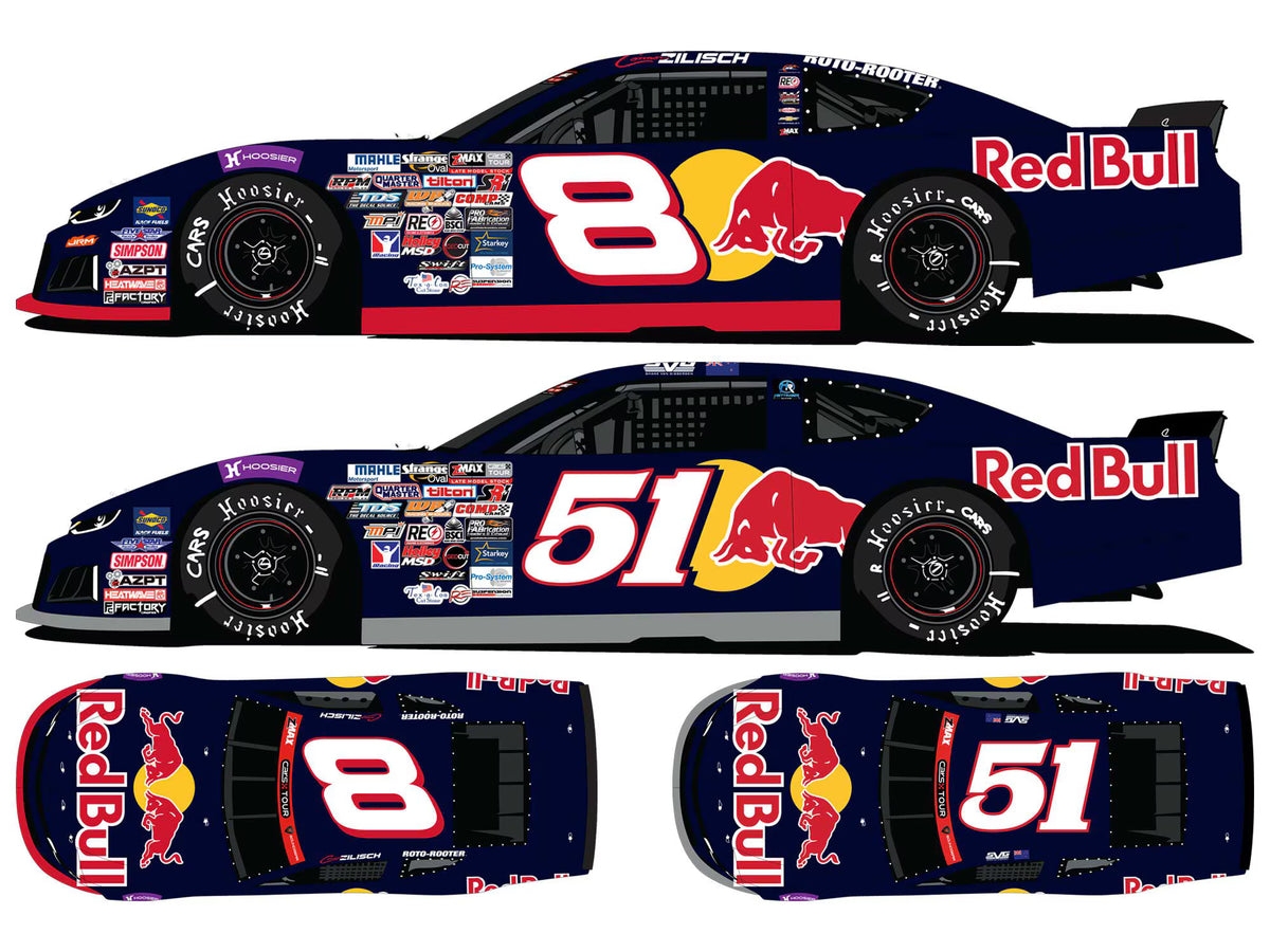 (Preorder) Connor Zilisch / Shane Van Gisbergen Red Bull Late Model 1:64 2-Pack