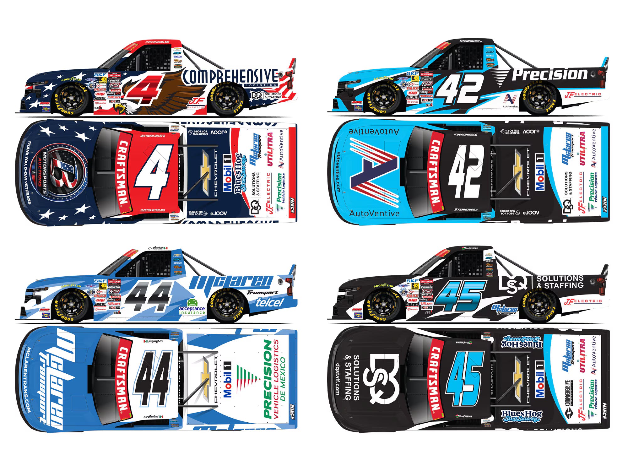 (Preorder) NIECE MOTORSPORTS 2026 1:64 ARC FOUR TRUCK SET