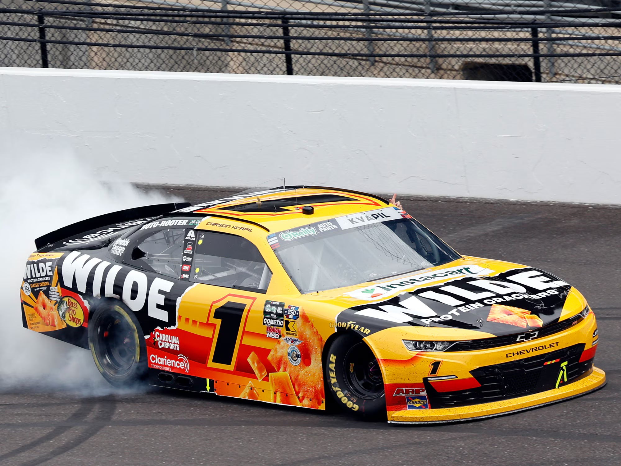 (Preorder) Carson Kvapil 2026 Wilde Protein Crackers Indianapolis Raced Win 1:64